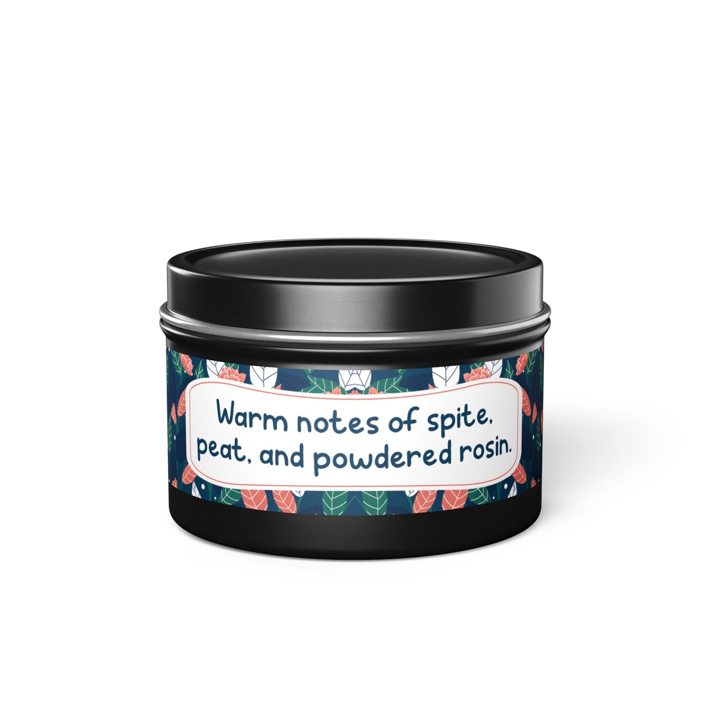 Warm notes of spice, peat, and powdered rosin-Tin Candle- Summer edition