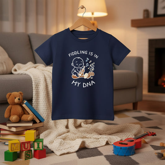 Fiddling is in my DNA-Kids Tshirt