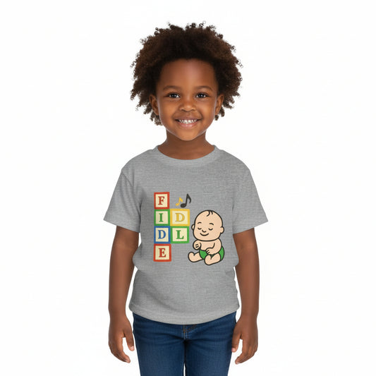 Front view of Building Blocks children’s T-shirt casual cotton – FiddleBling