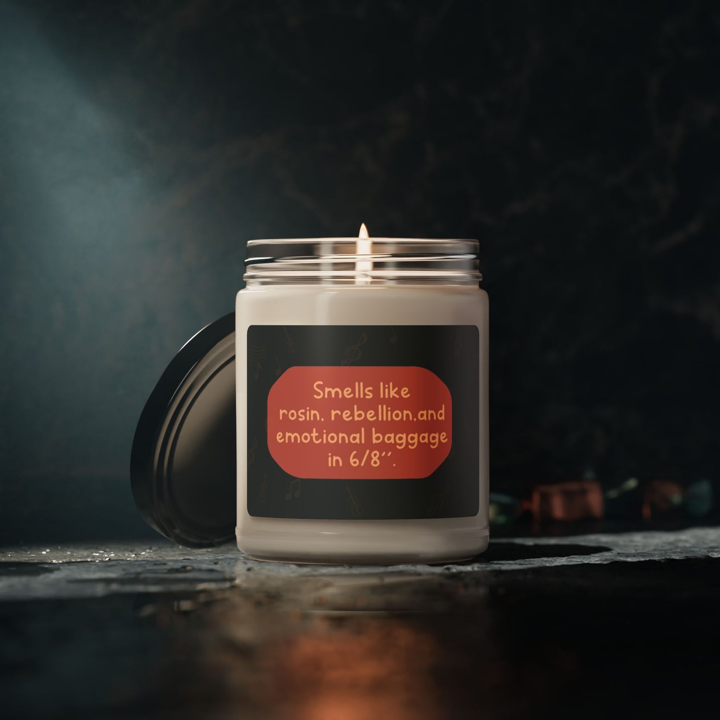 Smells like rosin, rebellion, and emotional baggage in 6/8"