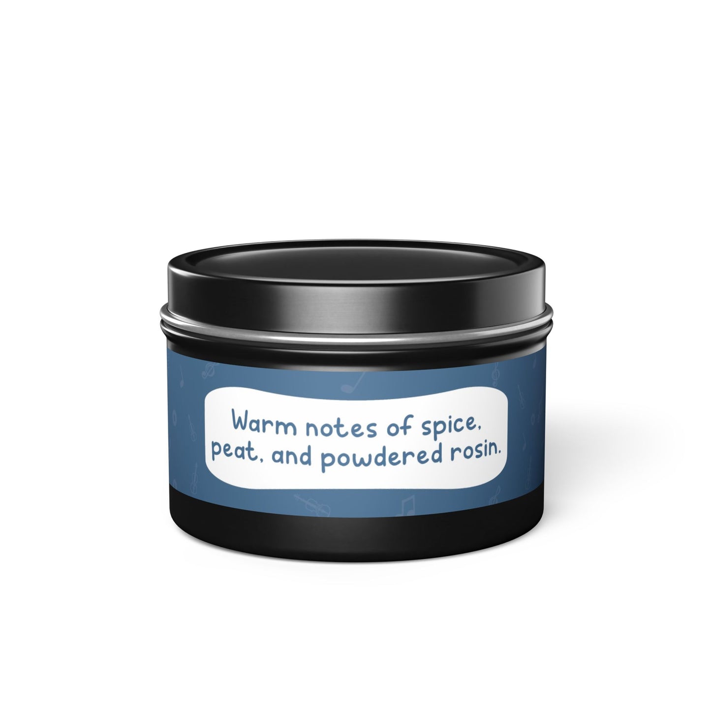 Warm notes of spice, peat, and powdered rosin-Tin Candle