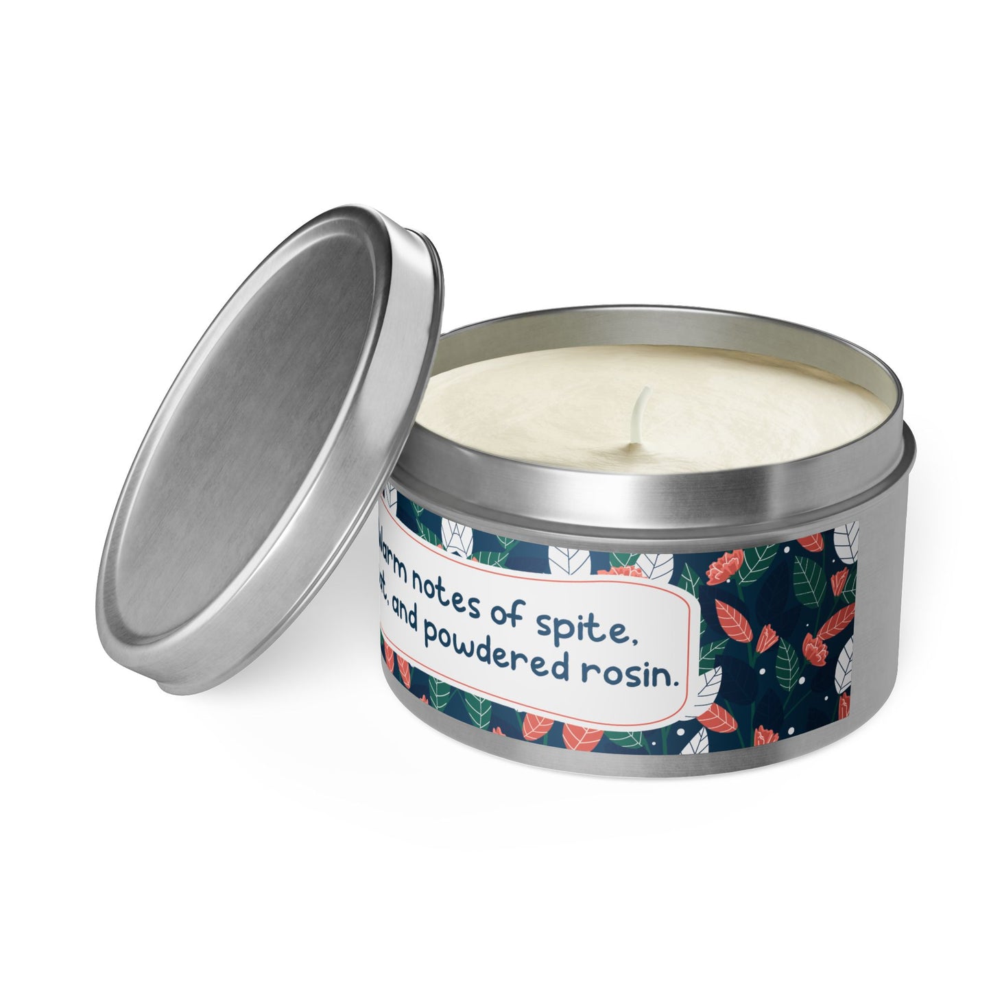 Warm notes of spice, peat, and powdered rosin-Tin Candle- Summer edition