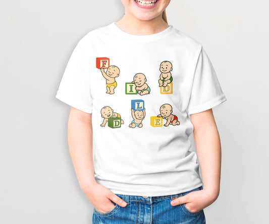 Baby Blocks 2-Kids Tshirt
