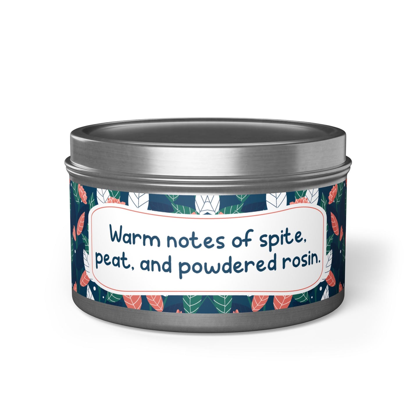 Warm notes of spice, peat, and powdered rosin-Tin Candle- Summer edition