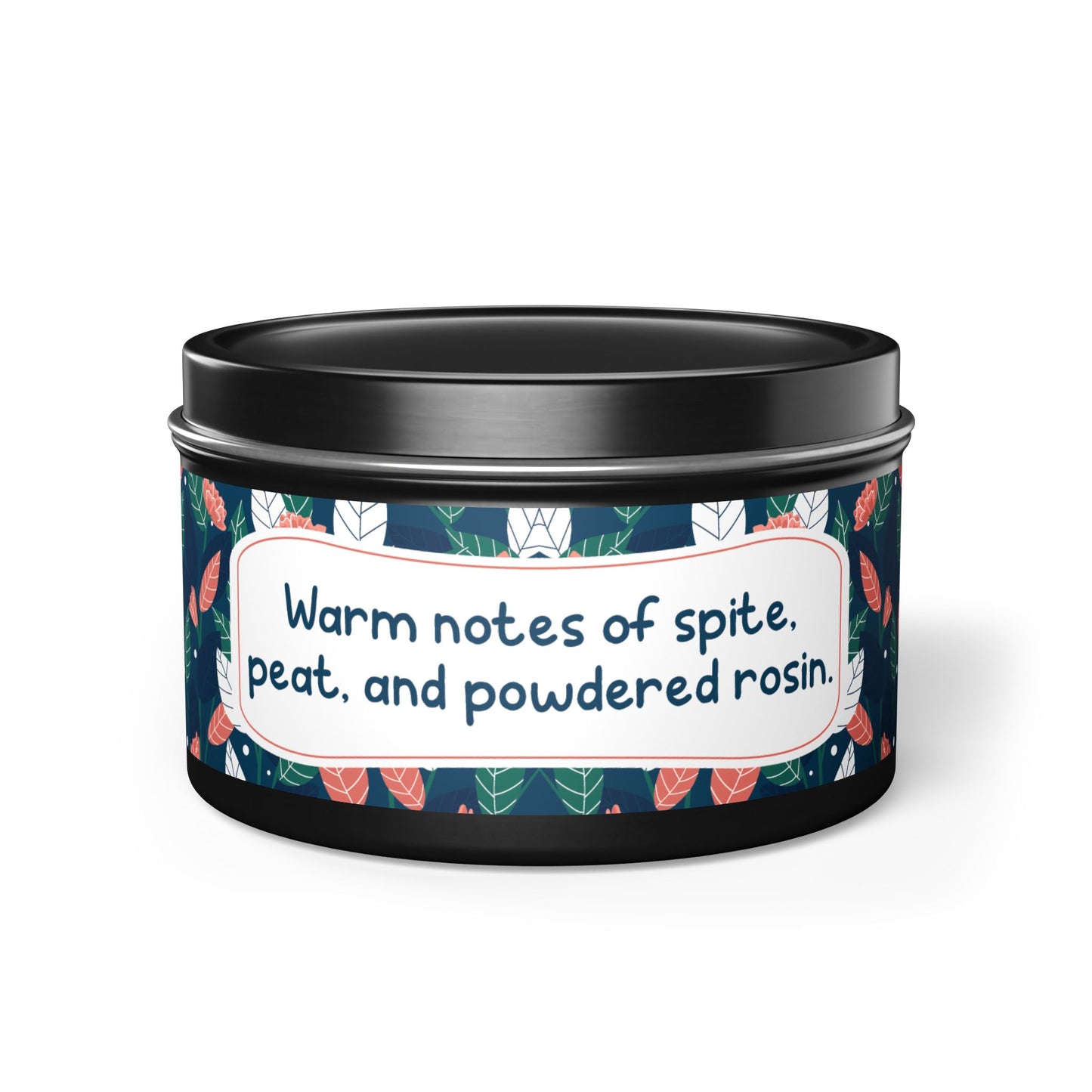 Warm notes of spice, peat, and powdered rosin-Tin Candle- Summer edition