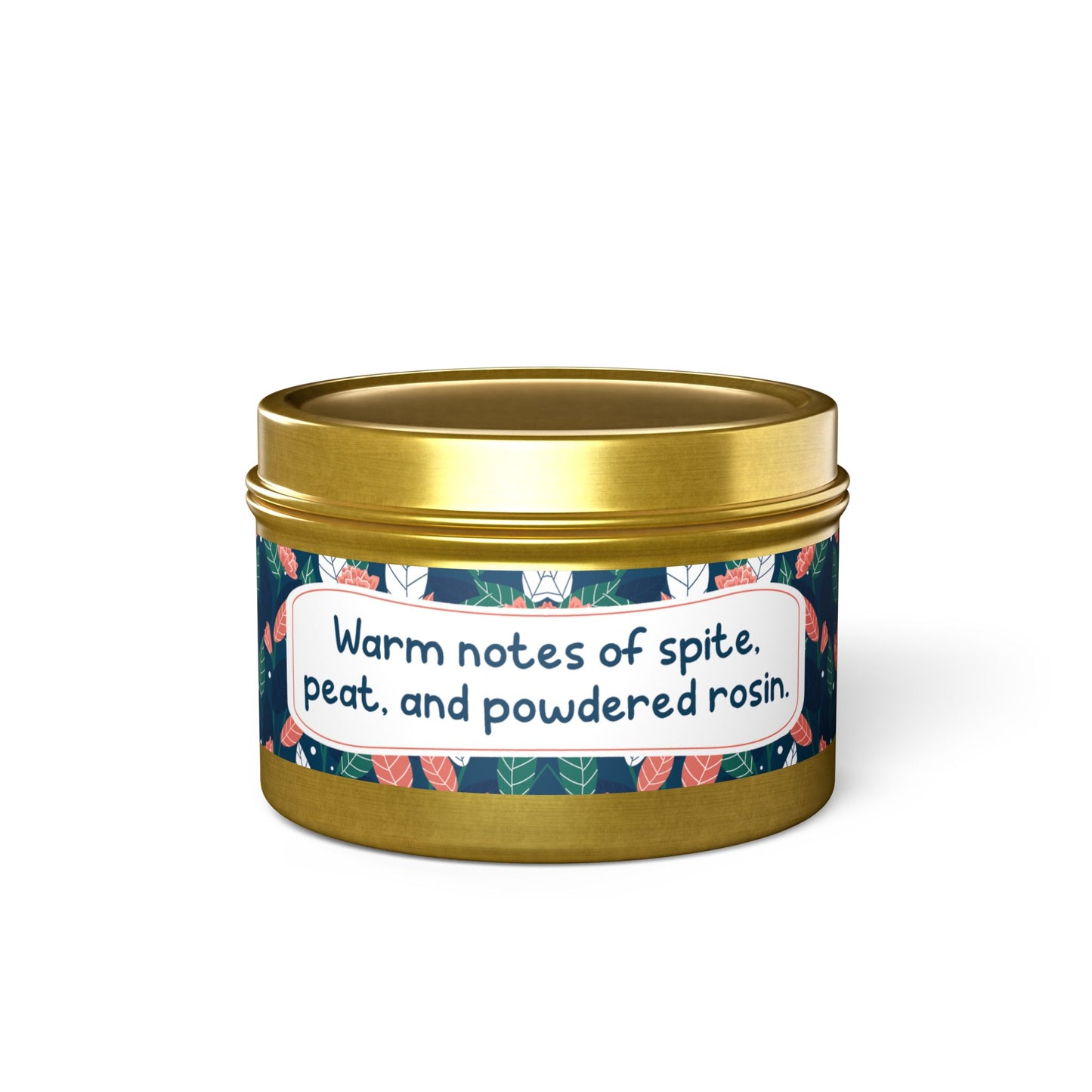 Warm notes of spice, peat, and powdered rosin-Tin Candle- Summer edition