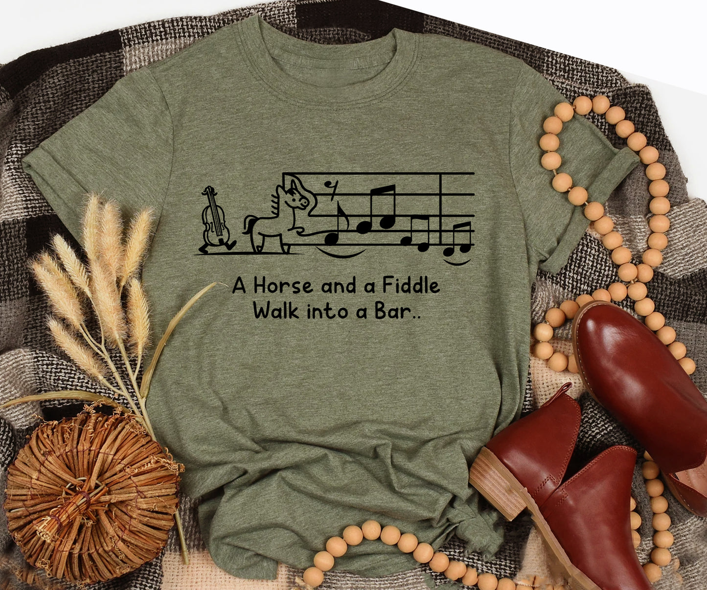 A Horse and a Fiddle Walk into a Bar.. BELLA+CANVAS