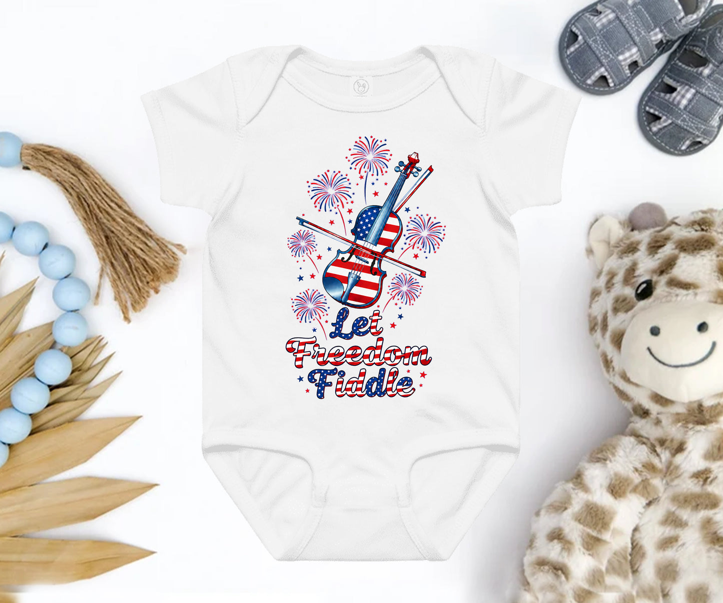 Let freedom fiddle bodysuit