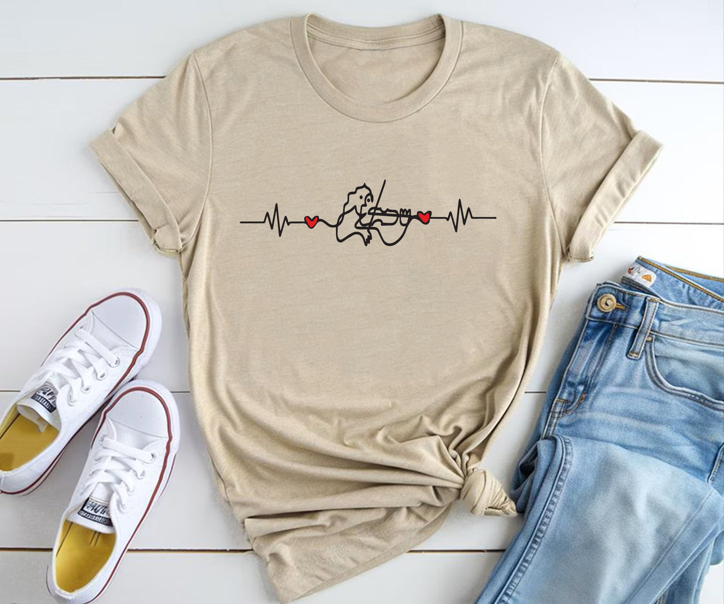 Cute Fiddle Graphic T-Shirt Printify
