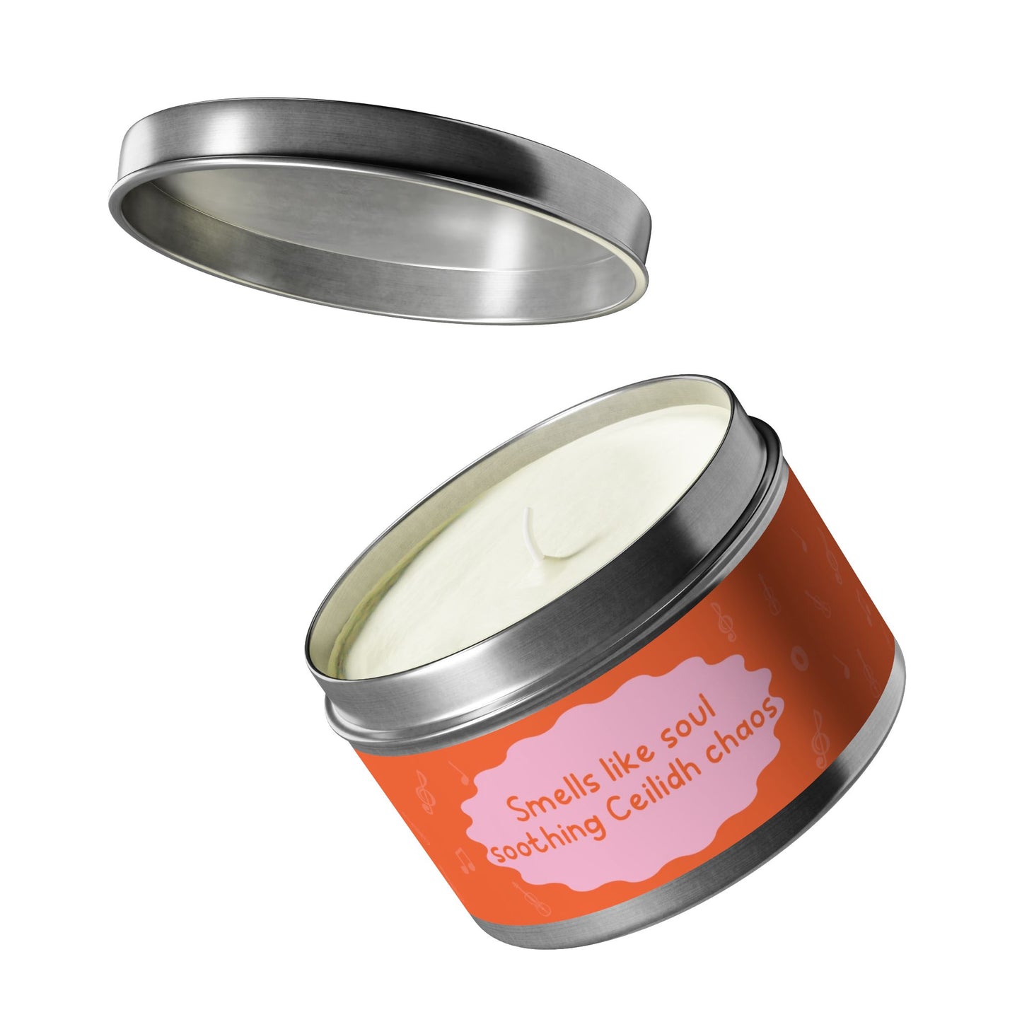 Smells like soul soothing Ceilidh chaos-Tin Candle