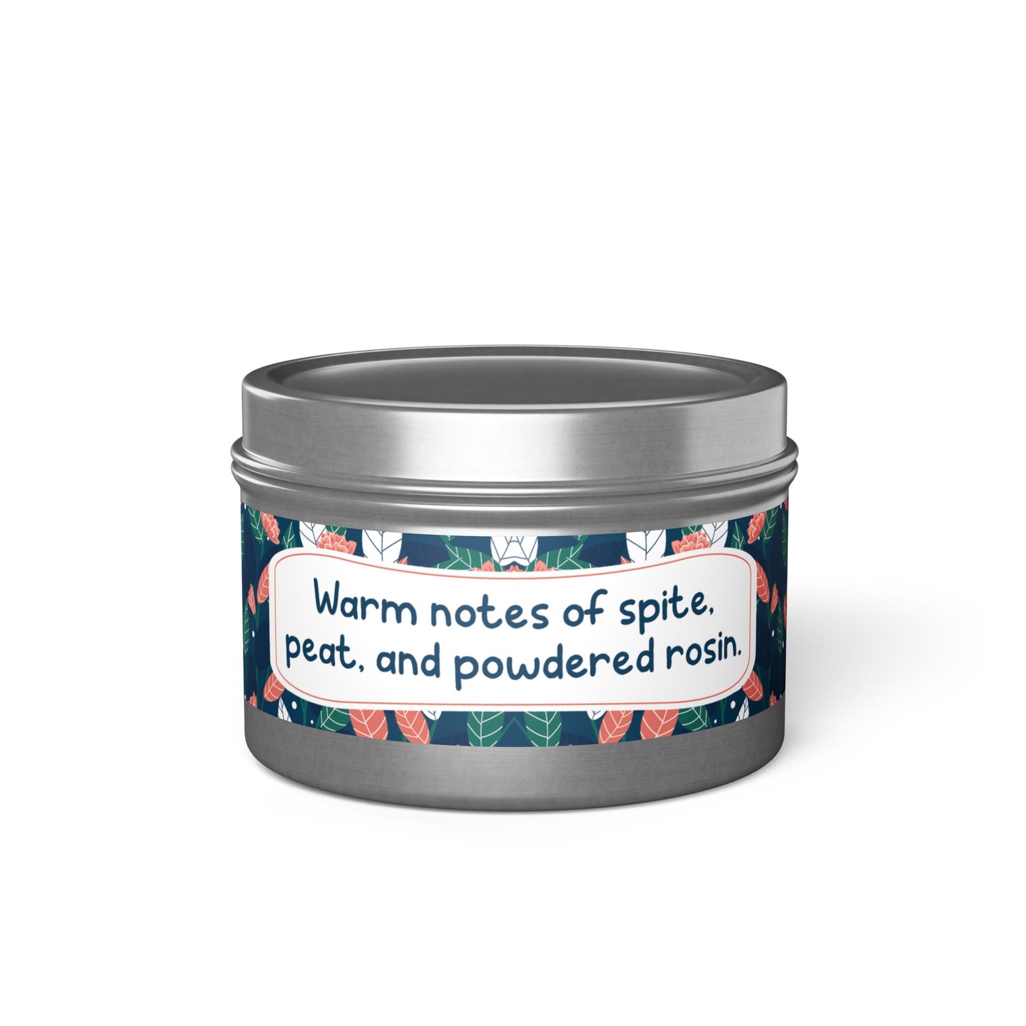 Warm notes of spice, peat, and powdered rosin-Tin Candle- Summer edition