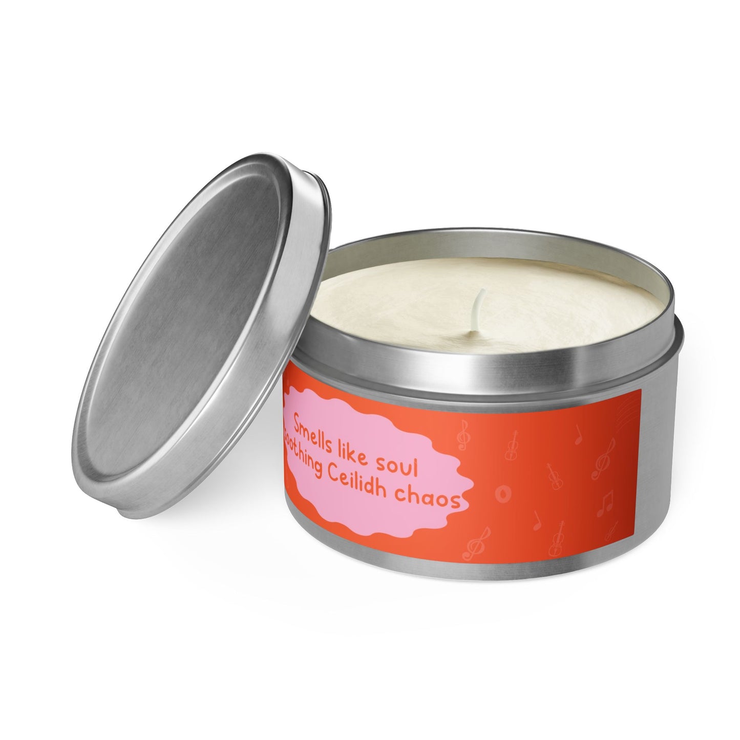 Smells like soul soothing Ceilidh chaos-Tin Candle