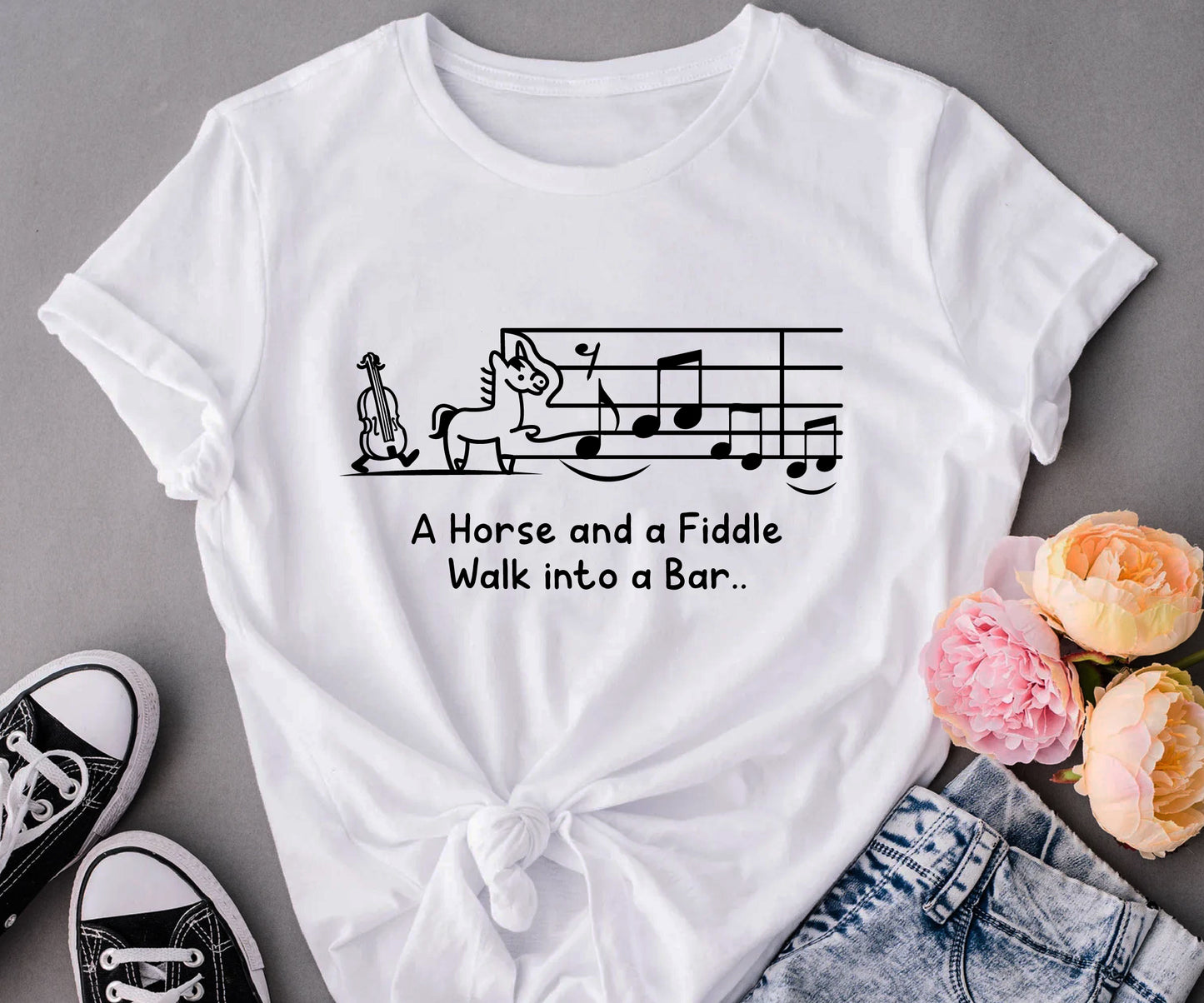 A Horse and a Fiddle Walk into a Bar.. BELLA+CANVAS
