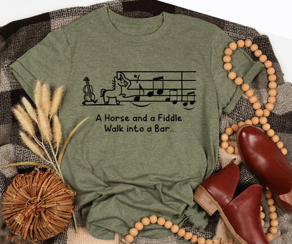A Horse and a Fiddle Walk into a Bar.. BELLA+CANVAS