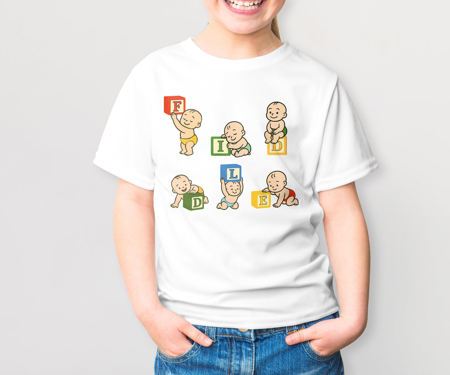 Baby Blocks 2-Kids Tshirt