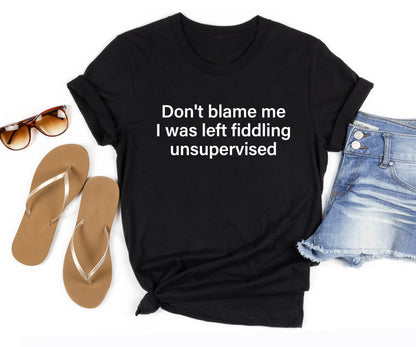 Don't blame me  I was left fiddling