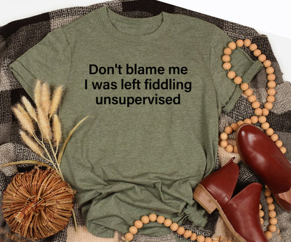 Donot blame me i was left fiddling