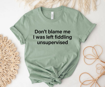 Don't blame me  I was left fiddling