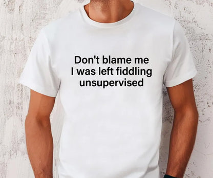 Don't blame me  I was left fiddling