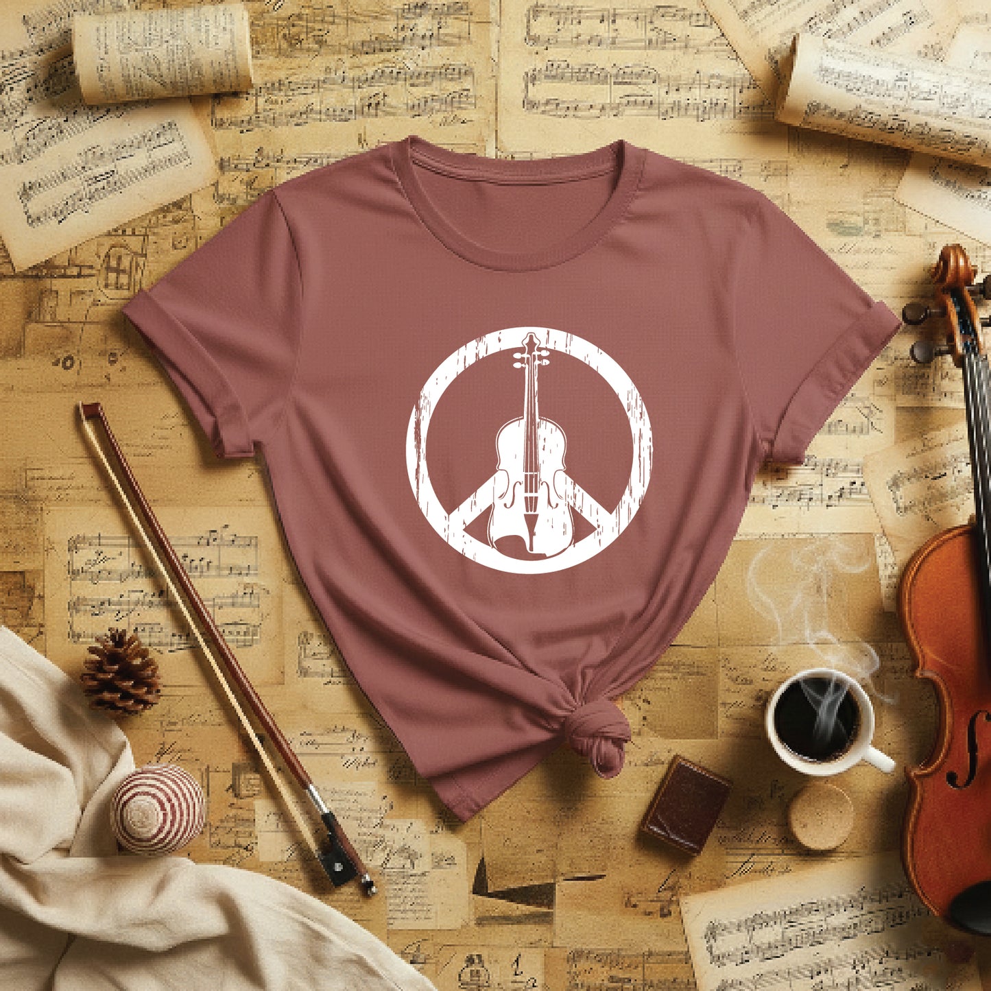 Fiddle with peace sign