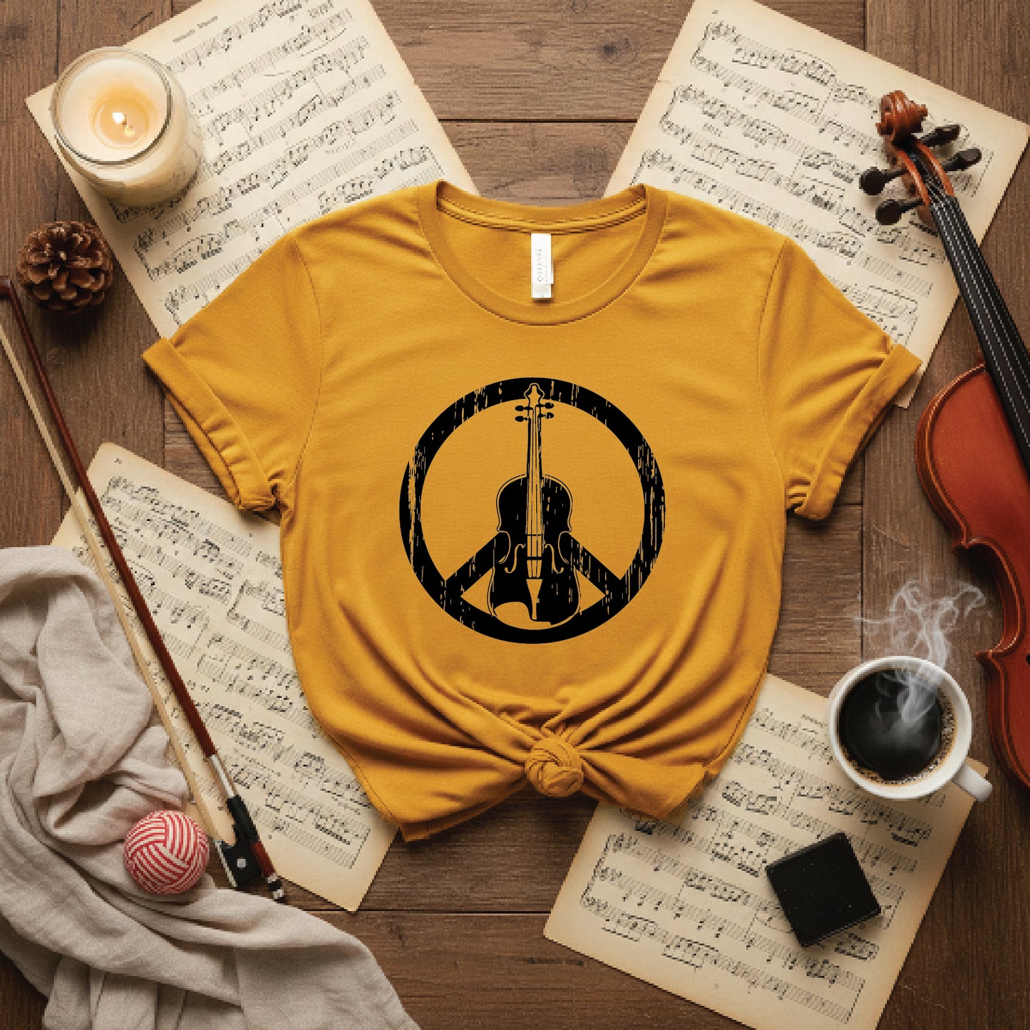 Fiddle with peace sign