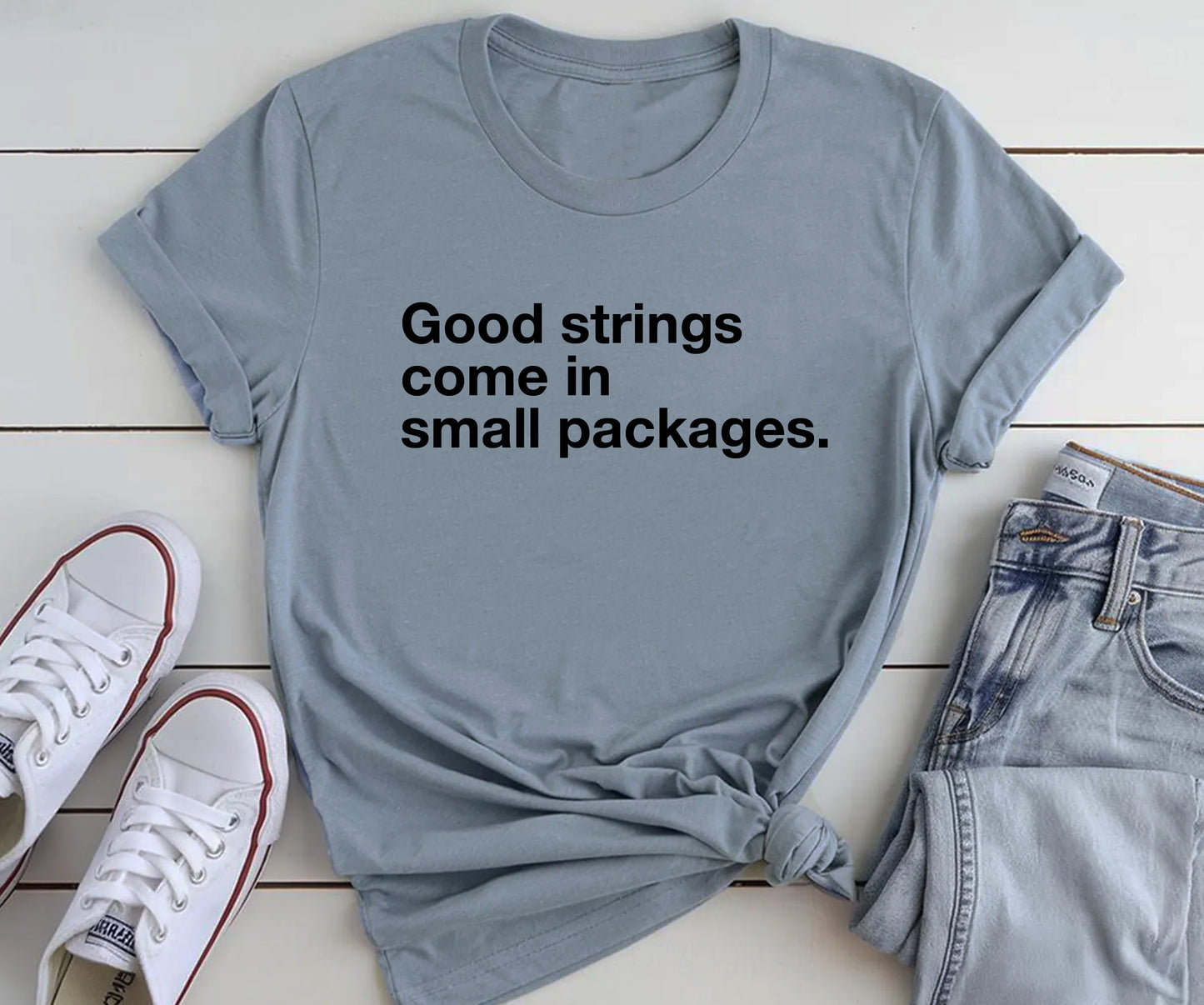 Good strings come in small packages. BELLA+CANVAS