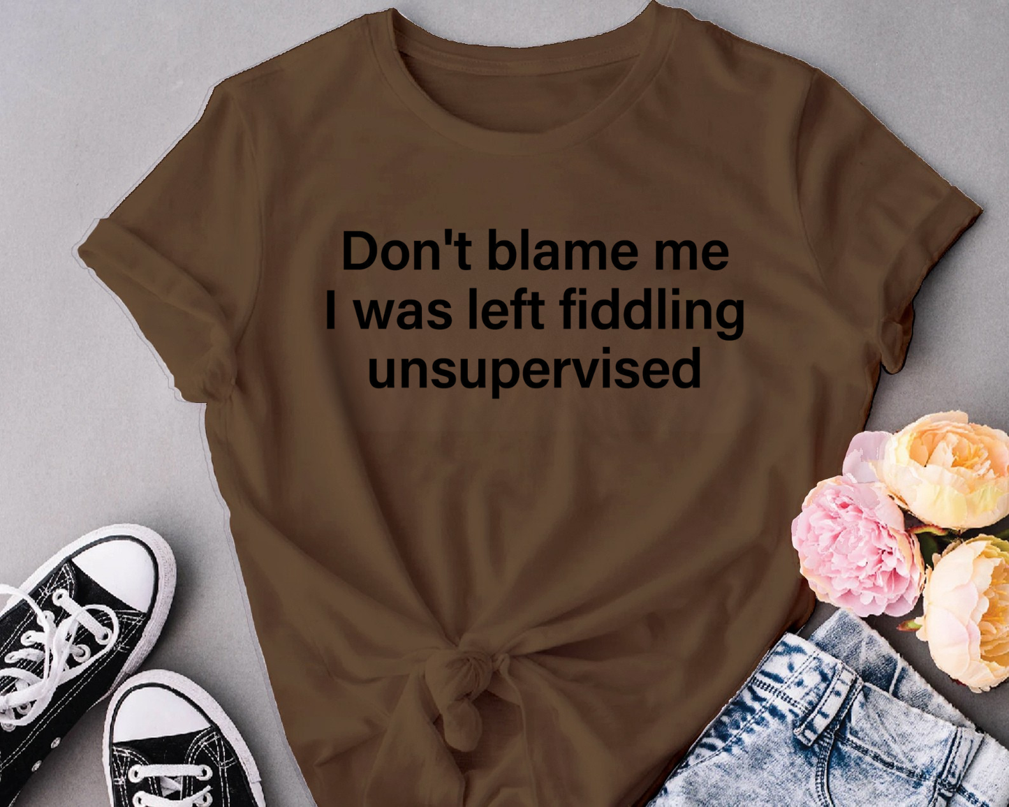 Do not blame me i was left fiddling