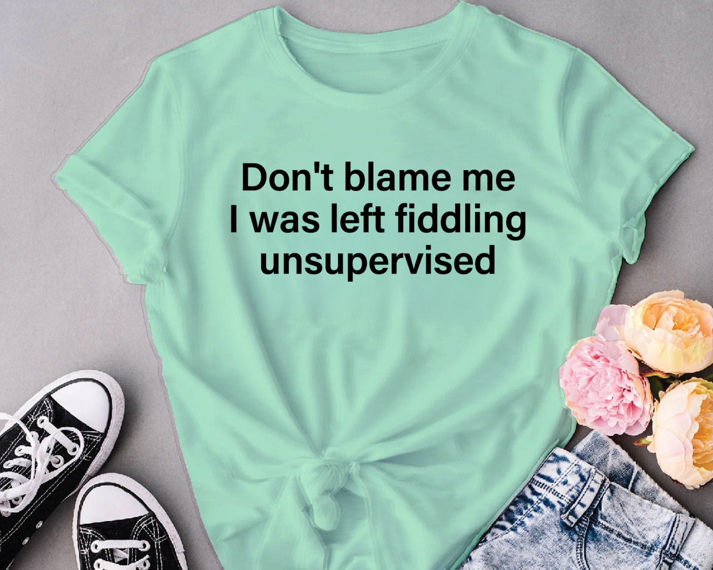 Do not blame me i was left fiddling