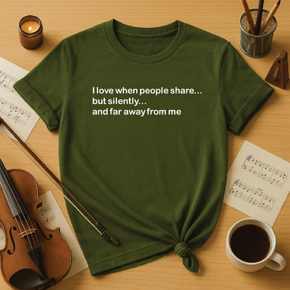 I love when people share but silently