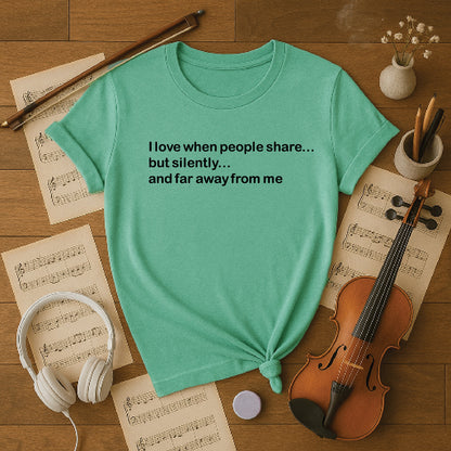 I love when people share but silently