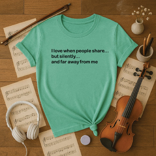 I love when people share but silently