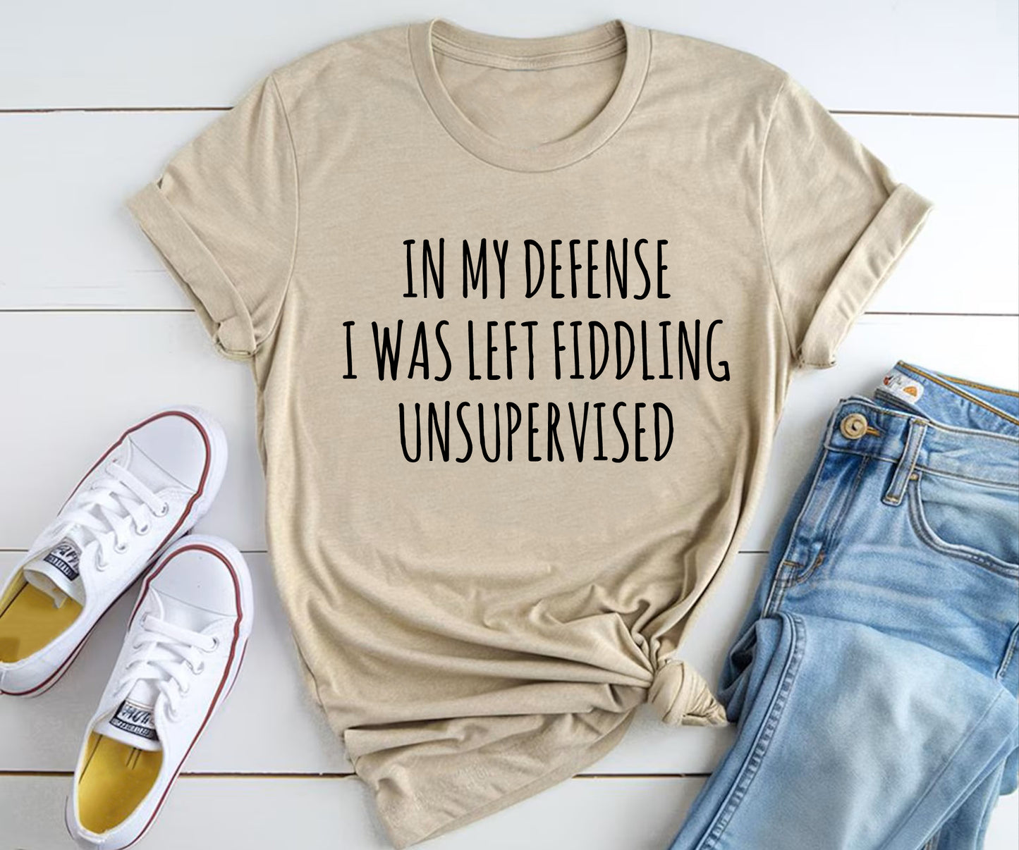 In my defense i was left fiddling