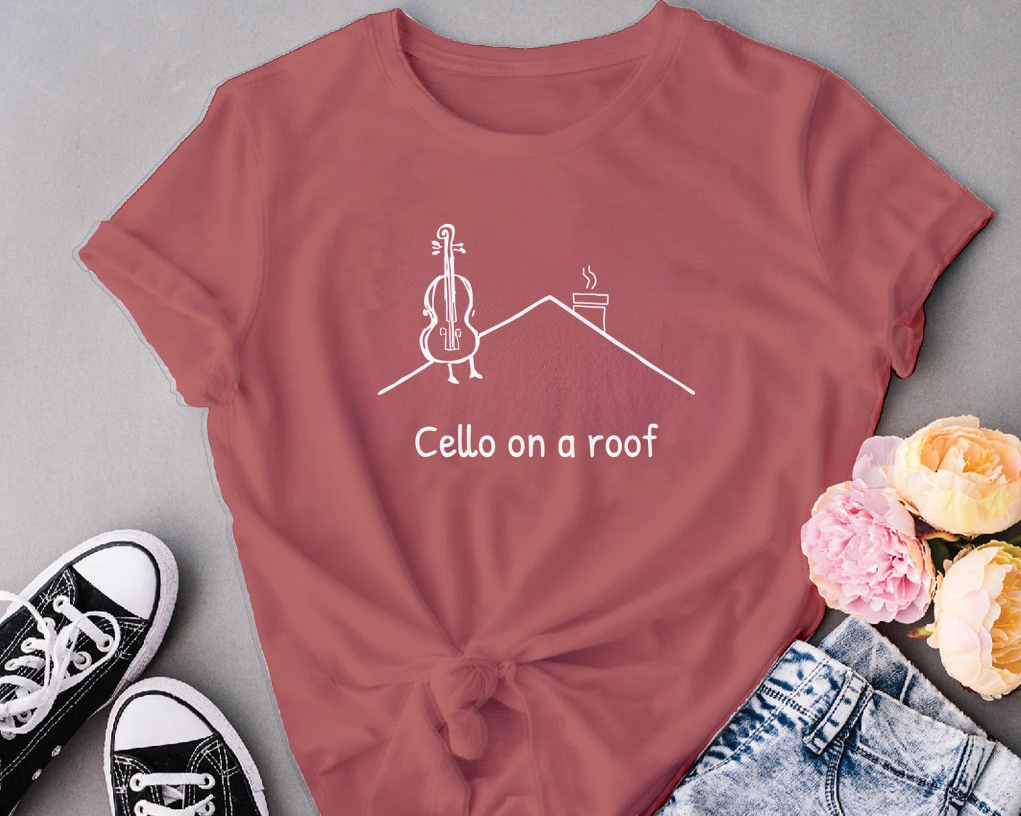 Cello on a roof