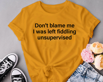 Do not blame me i was left fiddling
