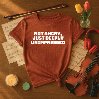 Not angry just deeply unimpressed