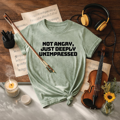 Not angry just deeply unimpressed