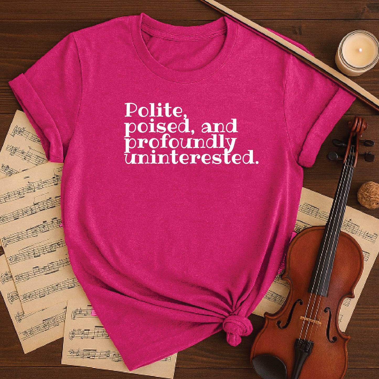 Polite poised and profoundly uninterested