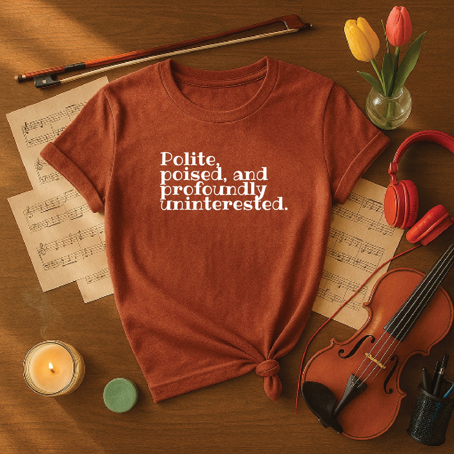 Polite poised and profoundly uninterested