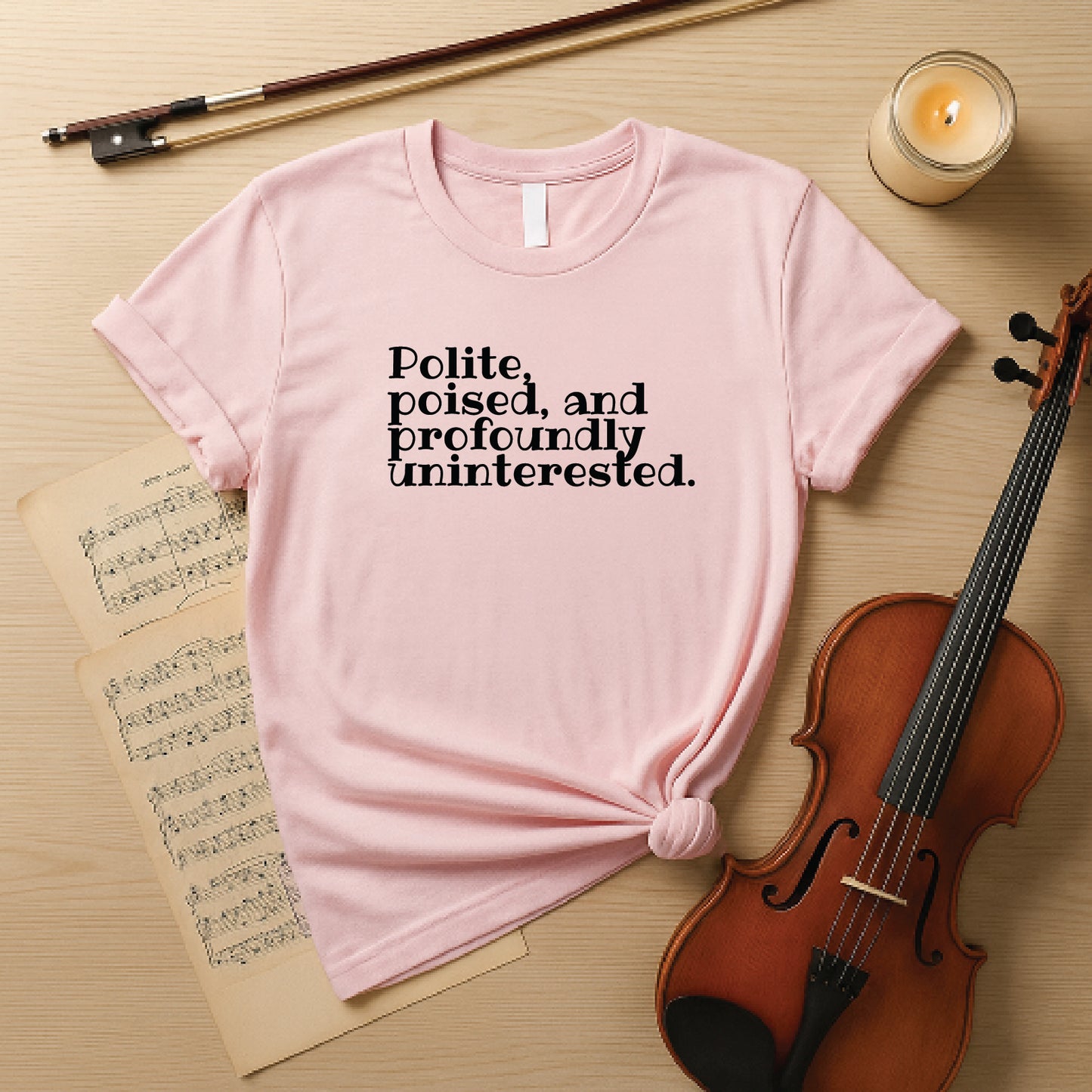 Polite poised and profoundly uninterested