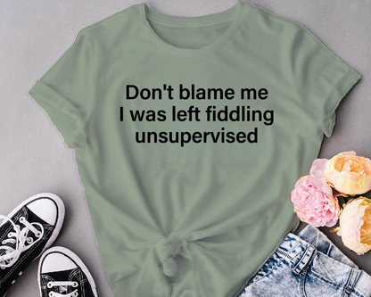 Do not blame me i was left fiddling