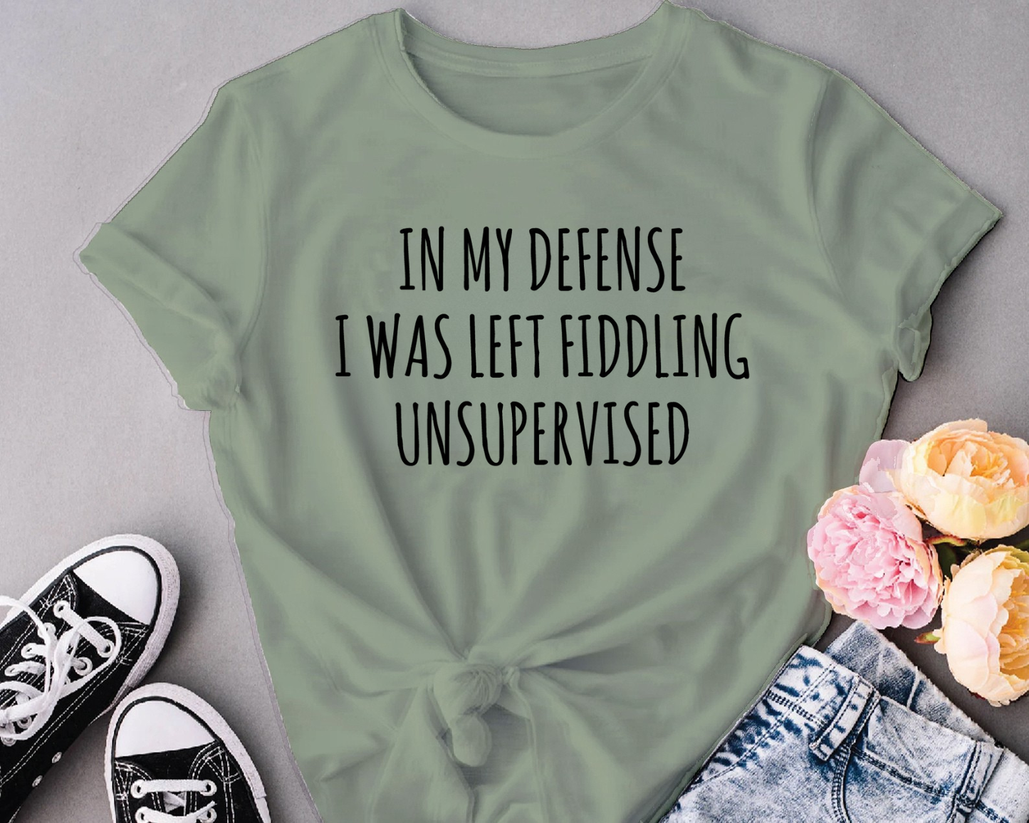 In my defense i was left fiddling