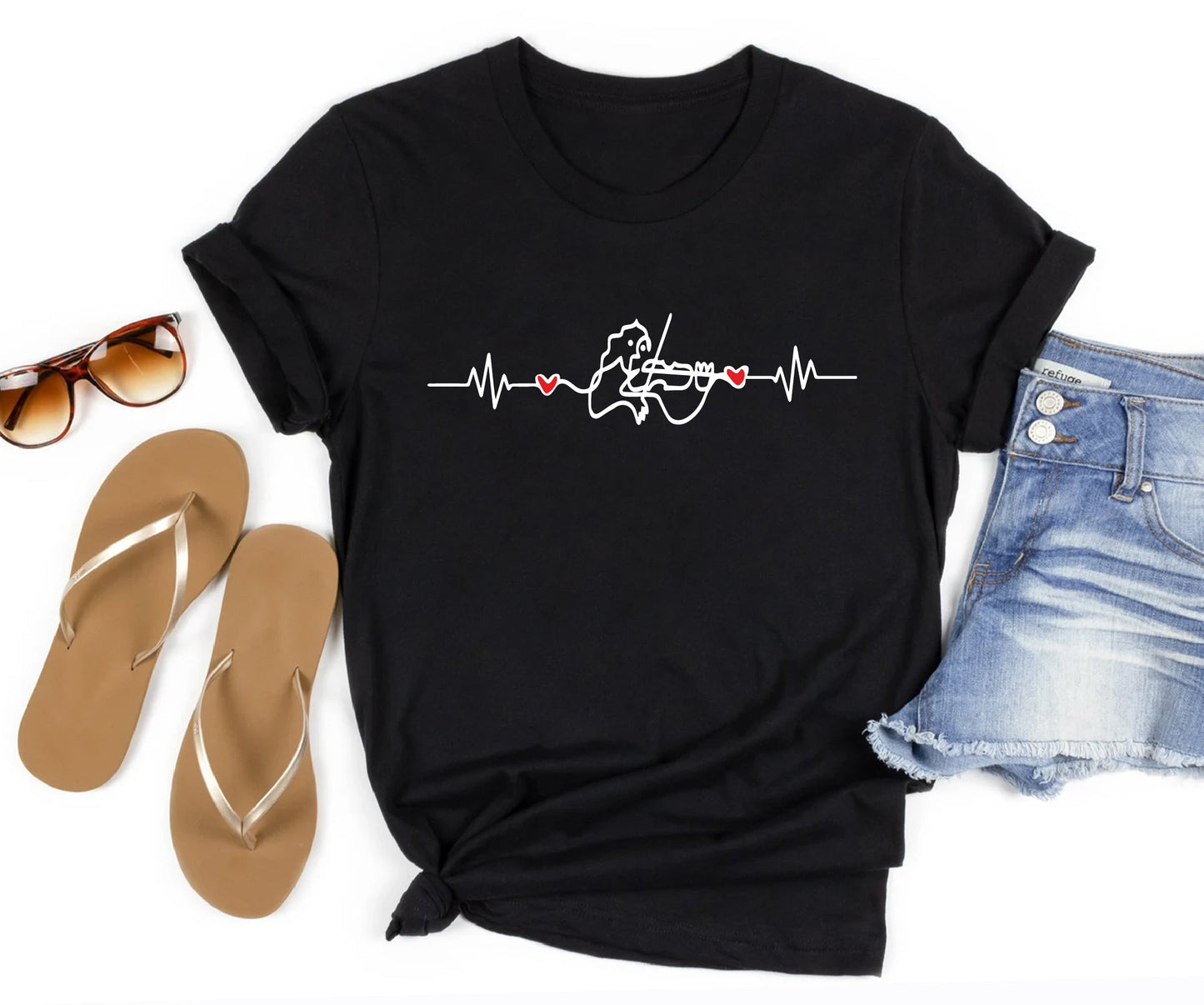 Cute Fiddle Graphic T-Shirt Printify
