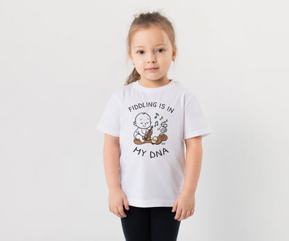 Fiddling is in my DNA-Kids Tshirt