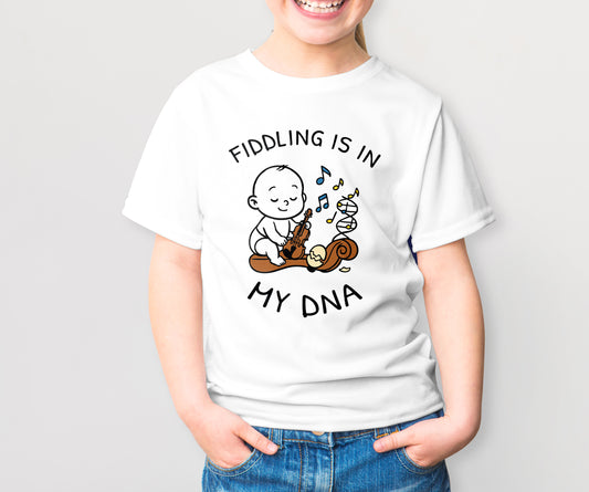 Fiddling is in my DNA-Kids Tshirt